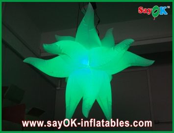 Parti Süslemeleri İçin Mor Yeşil Yanmaz Dev Şişme Yıldız LED Işık