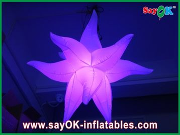 Parti Süslemeleri İçin Mor Yeşil Yanmaz Dev Şişme Yıldız LED Işık