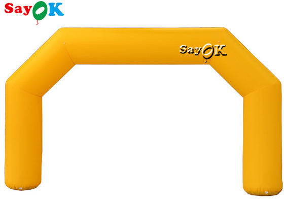 Sarı Özel Şişme Kemer PVC Tente, Şişme Yarış Kemeri Logo Baskısı