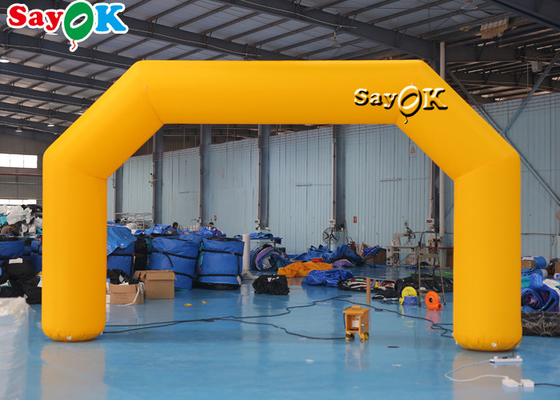 Sarı Özel Şişme Kemer PVC Tente, Şişme Yarış Kemeri Logo Baskısı