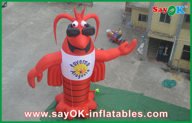 Şişme Karikatür Lobster Şişme Karakter, Özel Hareketli Şişme Maskotu