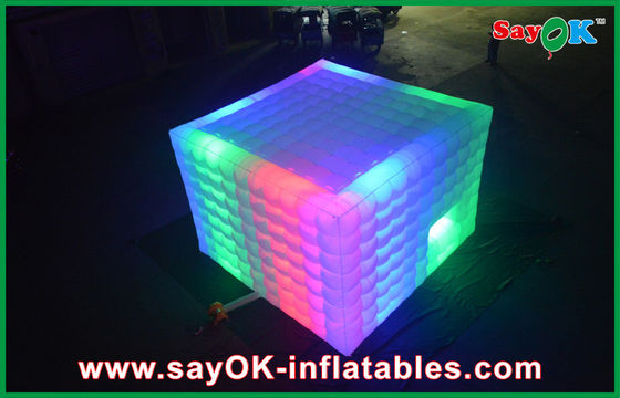 Şişme Ev Çadırı 210D Naylon Kumaş Dev Gökkuşağı Çim Led Pencere / Kapı ile Şişme Çadır