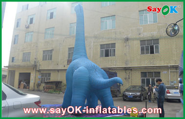 Şişme Noel Dinozoru 10m Mavi Büyük Şişme Dinozoru PVC Su geçirmez Patlatma Karikatür Karakterleri Ejderha