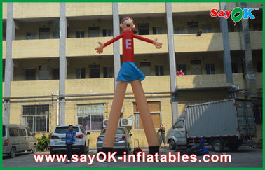 Şişme Sallanan Adam Kırmızı Karikatür Reklam Hava Dansçıları Süpermarket İçin Çekici 5m Yüksek Baskı