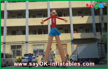 Şişme Sallanan Adam Kırmızı Karikatür Reklam Hava Dansçıları Süpermarket İçin Çekici 5m Yüksek Baskı