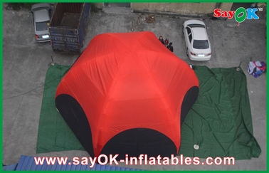 Meslek İçin Dış Mekan Hava Çadırı 3 M Kırmızı Altıgen Büyük Açık Şişme Çadır PVC