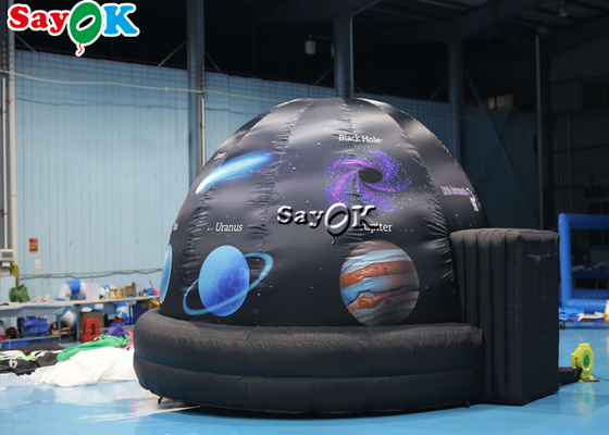 Bilim Dispaly için 5m Çaplı Şişme Planetarium Siyah Projeksiyon Kubbe Çadırı