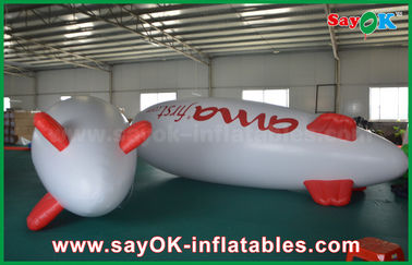 Promosyon için 5m Yüzer Reklam Şişme Balon Helyum Uçak Zeppelin