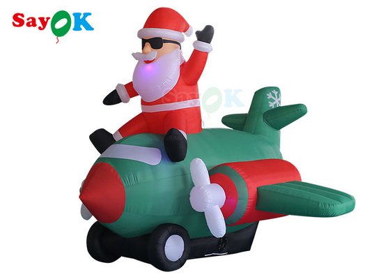 Oxford Kumaş Şişme Yaşlı Adam LED Noel Noel Baba Uçan Uçak Üfleme