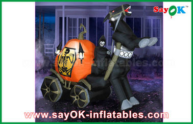 Siyah Oxford Kumaş Cadılar Bayramı Yard Şişme Süslemeleri Motosiklet Şişme Şekil