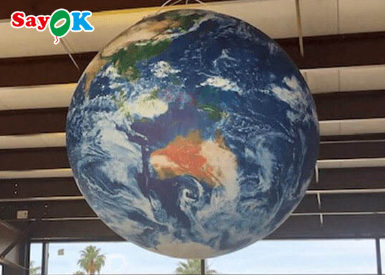 Etkinlik Dekorasyonu Dokuz Gezegen LED Işıklı Şişme Dünya Gezegen Balon