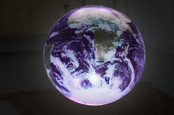 Etkinlik Dekorasyonu Dokuz Gezegen LED Işıklı Şişme Dünya Gezegen Balon