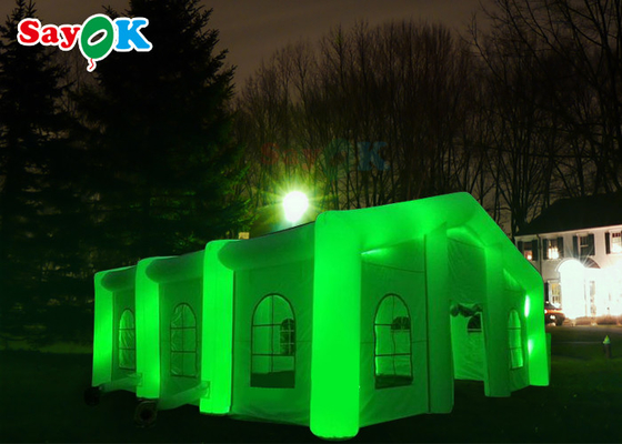Şişme Ev Çadırı LED Renkli Küp Şişme Düğün Çadırı Blow Up Bubble Camping Çadırı