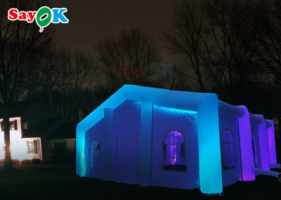 Şişme Ev Çadırı LED Renkli Küp Şişme Düğün Çadırı Blow Up Bubble Camping Çadırı