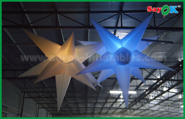 Tavan Dekorasyon İçin Noel Asılı Dekorasyon Şişme Led Yıldız Işığı