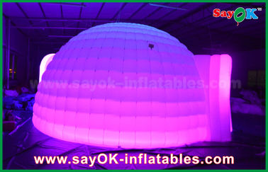 Şişme Çadır Dome Igloo Renk Değiştiren Aydınlatma Yuvarlak Şişme Dome Çadır, Oxfor Kumaş Malzemeli