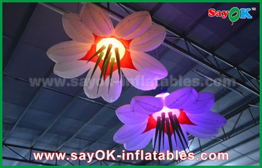 Reklam / Etkinlik için LED Asmak Çiçek Şişme Aydınlatma Dekorasyon Naylon Kumaş