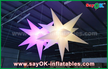 CE / UL Blower ile Naylon Reklam LED Yıldız Balon Açık Şişme Süslemeleri