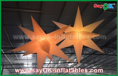 CE / UL Blower ile Naylon Reklam LED Yıldız Balon Açık Şişme Süslemeleri