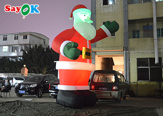 Tatil Kutlamak için 5m Noel Şişme Santa Blow Up Yard Süslemeleri