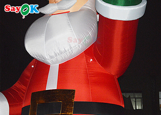 Tatil Kutlamak için 5m Noel Şişme Santa Blow Up Yard Süslemeleri