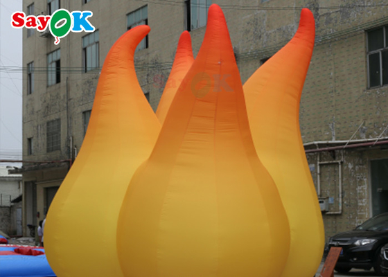 Etkinlik Dekorasyonu 5m LED Işıklı Şişme Alev Modeli Şişme Reklam Balonları