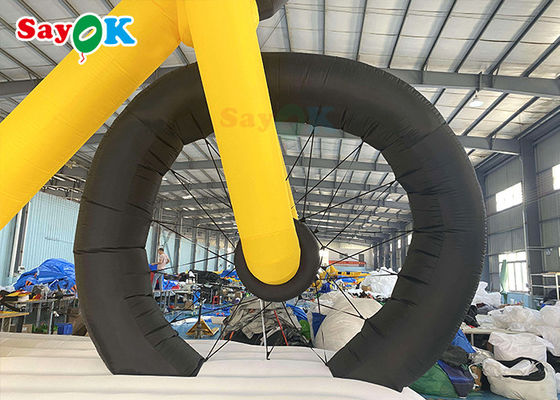 Sarı Reklam Yüksek Özel Şişme Ürünler Baskılı Promosyon Model Bisiklet