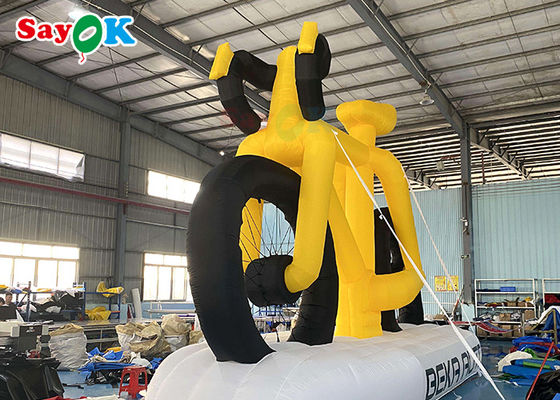 Sarı Reklam Yüksek Özel Şişme Ürünler Baskılı Promosyon Model Bisiklet