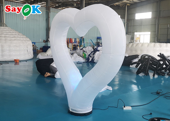 Dev Şişme Balon Düğün Dekorasyonu Işıklı Aşk Kalp Modeli