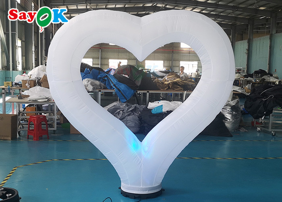 Dev Şişme Balon Düğün Dekorasyonu Işıklı Aşk Kalp Modeli