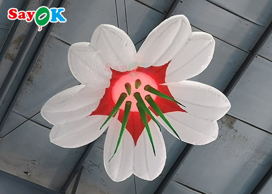 Özelleştirilmiş Dev Şişme Çiçek Asılı Düğün Inflables LED Çiçek Dekorasyonu
