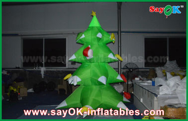 Noel için Yeşil Naylon Şişme Noel Ağacı LED Aydınlatma 2.5mm Naylon
