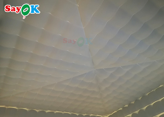 Led ışıkları ile şişilebilir küp çadırı esnek şişilebilir hava çadırı patlatma kamp çadırı