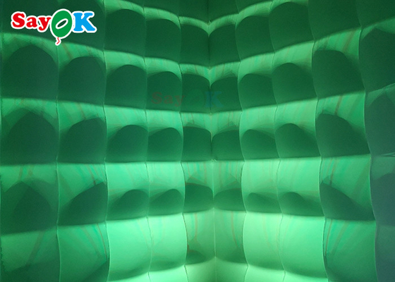 Led ışıkları ile şişilebilir küp çadırı esnek şişilebilir hava çadırı patlatma kamp çadırı