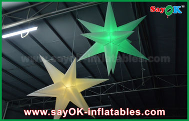 LED Işık Renk Değişimi ile Şişme Yıldız Balon Celling 1.5m DIA Asmak