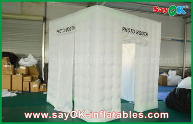 Şişme Fotoğraf Stüdyosu 3 Kapılar 2.5m Boyutlu Beyaz Şişme Taşınabilir Küp Photobooth Çadırı