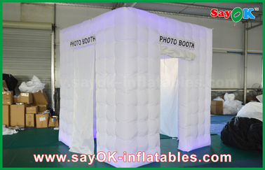 Şişme Fotoğraf Stüdyosu 3 Kapılar 2.5m Boyutlu Beyaz Şişme Taşınabilir Küp Photobooth Çadırı
