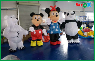 Özel Minnie Fare Şişme Noel Panda / Eğlence Parkı için Fare Şekli