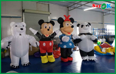 Özel Minnie Fare Şişme Noel Panda / Eğlence Parkı için Fare Şekli