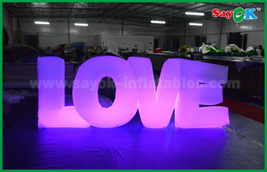 Romantik şişme aydınlatma dekorasyon, led ışık ile şişme aşk mektubu