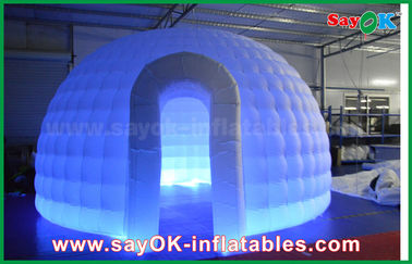 LED Işık ile Şişme Çim Çadır 210D Oxford Kumaş Şişme Igloo Hava Çadır Yuvarlak Dome Çadır