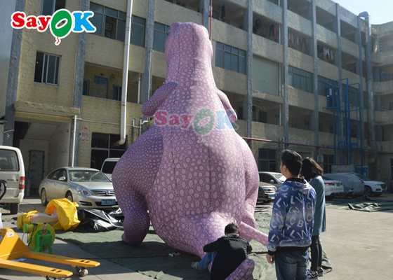 Şişilebilir Noel Dinozoru Büyük Boyut 5m Şişilebilir Tyrannosaurus Rex Dinozoru Tam Baskı