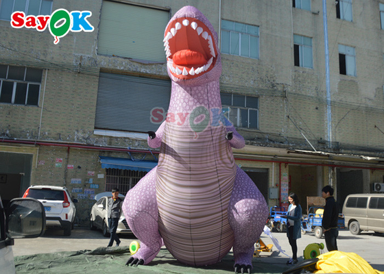 Şişilebilir Noel Dinozoru Büyük Boyut 5m Şişilebilir Tyrannosaurus Rex Dinozoru Tam Baskı