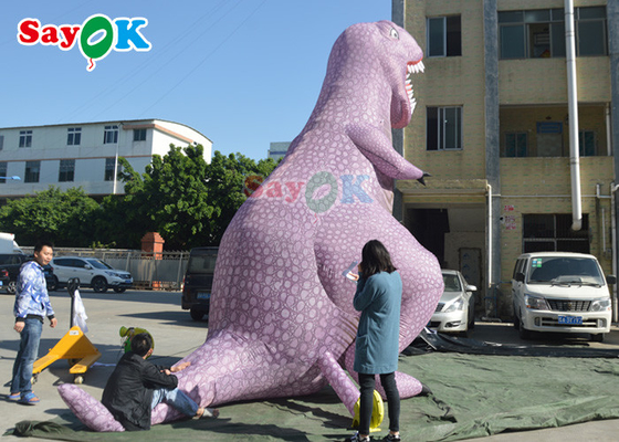 Şişilebilir Noel Dinozoru Büyük Boyut 5m Şişilebilir Tyrannosaurus Rex Dinozoru Tam Baskı
