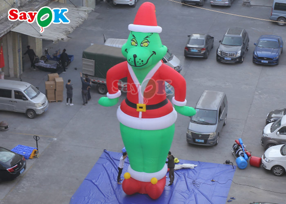 Şişme Bahçe Dekorasyonları OEM Şişme Karikatür Karakterleri Grinch Oxford Film Modeli