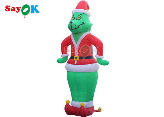 Şişme Bahçe Dekorasyonları OEM Şişme Karikatür Karakterleri Grinch Oxford Film Modeli