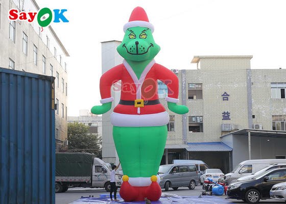 Şişme Bahçe Dekorasyonları OEM Şişme Karikatür Karakterleri Grinch Oxford Film Modeli