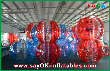Şişme Çim Oyunları Açık / Kırmızı / Mavi Şişme Futbol Balon Topu Dev İnsan Kabarcık Topu