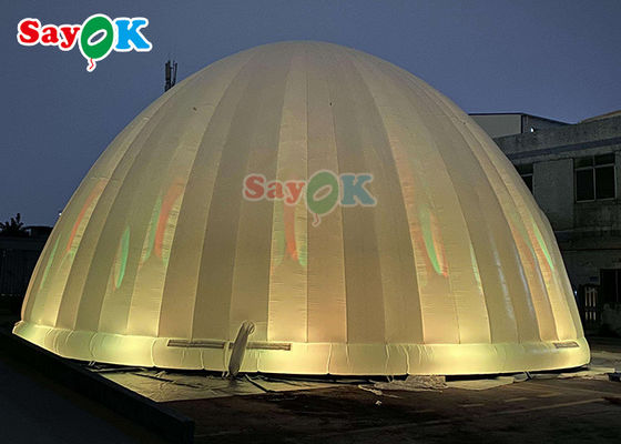 LED ile şişilebilir hava çadırı etkinliği şişilebilir kubbesi Marquee igloo LED ile şişilebilir bahçe çadırı