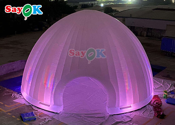 LED ile şişilebilir hava çadırı etkinliği şişilebilir kubbesi Marquee igloo LED ile şişilebilir bahçe çadırı